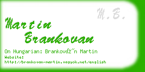 martin brankovan business card